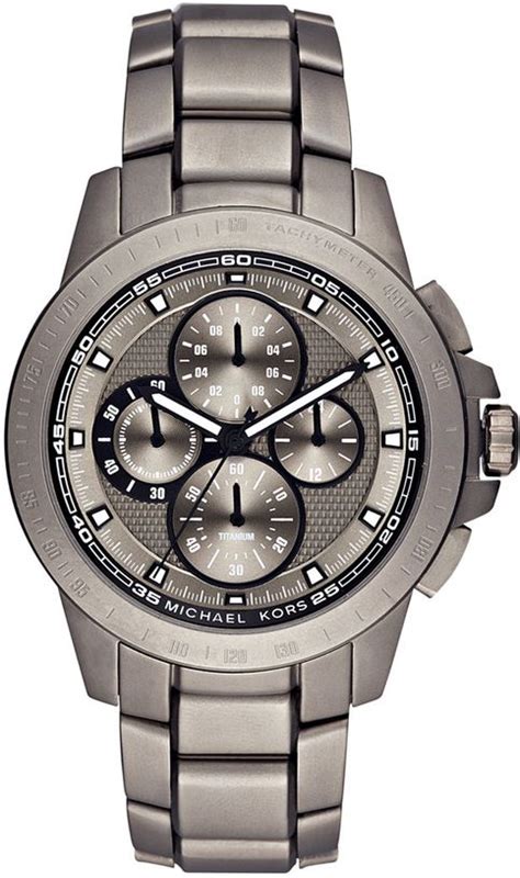 Men's Michael Kors Ryker Chronograph Titanium Link Watch 